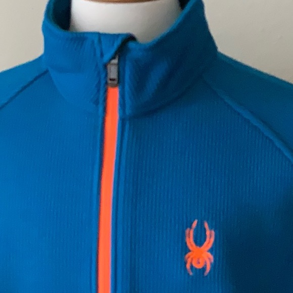 Spyder Men’s Outbound 1/2 Zip Mid-Weight Core Sweater-Cob/Blk/Boe - Large - Picture 2 of 13